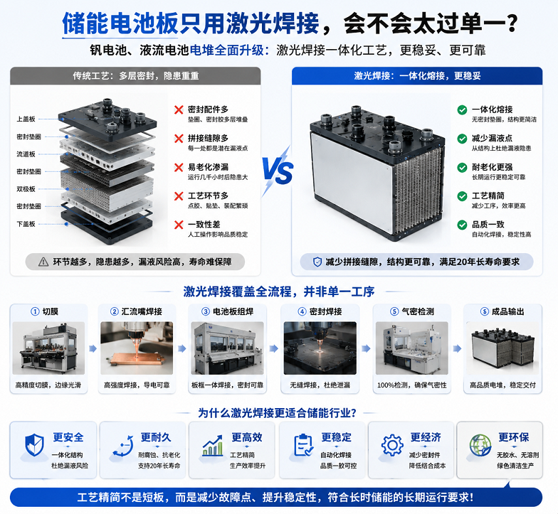 儲能電池板只用激光焊接，會不會太過單一？